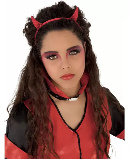 Čelenka červený ďábel pro dívky