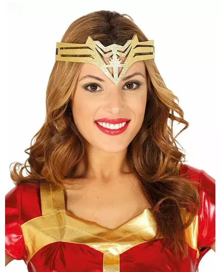 Zlatá superhrdinská čelenka pro ženy
