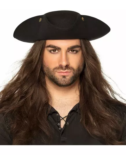 Černý tricorn klobouk pro dospělé