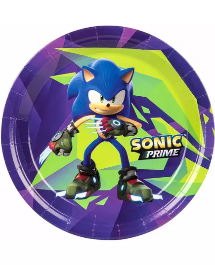 8 velkých talířů Sonic Prime 23 cm