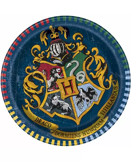 8 malých papírových talířů Harry Potter 17 cm