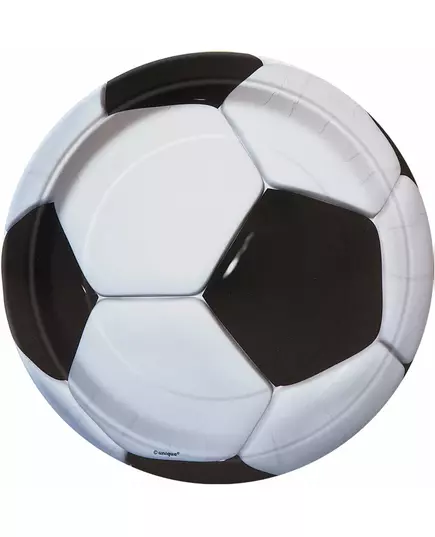 8 malých fotbalových kartonových talířků 18 cm