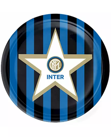 8 malých kartonových talířů Inter 18 cm