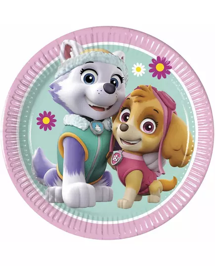 8 malých papírových talířů Paw Patrol Skye and Everest 20 cm