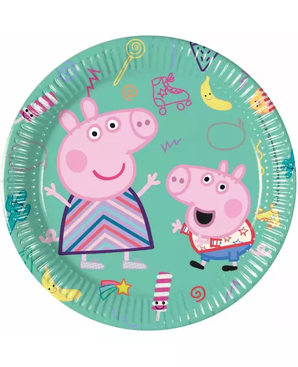 8 malých papírových talířů Peppa Pig 20 cm