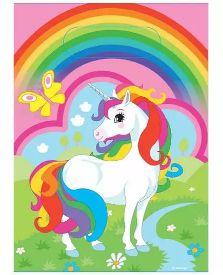 8 plastových tašek Rainbow Unicorn