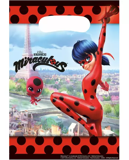 8 dárkových sáčků Ladybug 16.5 x 23 cm