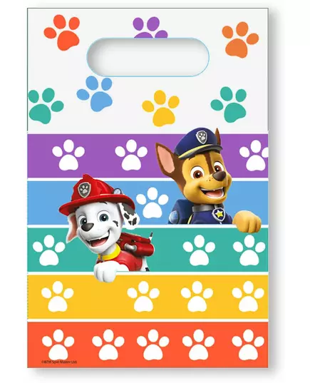 8 papírových party tašek Paw Patrol 6.25 x 9.25cm