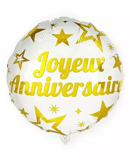 Zlatý fóliový balónek Happy Birthday 35 cm
