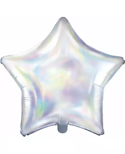 Iridescentní fóliový balónek hvězda 48 cm