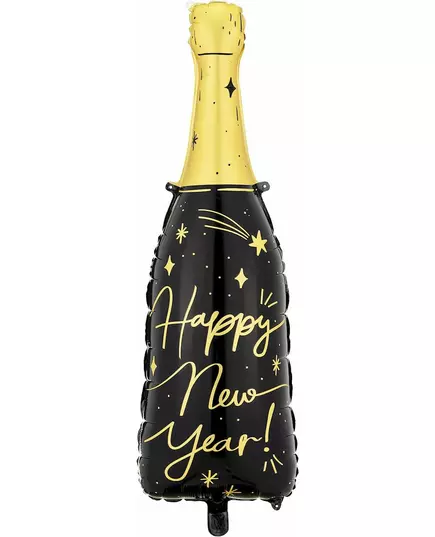 Obří fóliový balónek Happy New Year láhev 98 cm