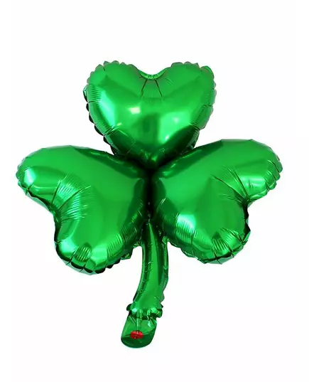 Metalický balónek ve tvaru čtyřlístku St. Patrick’s Day 40 cm