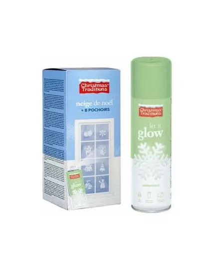 150ml svítící Snow Bomb ve tmě s vánočními šablonami
