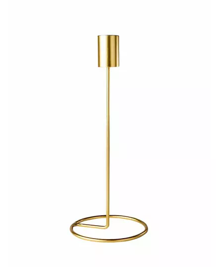 Designový svícen na zlatém kovovém podstavci 23 x 9.5 cm