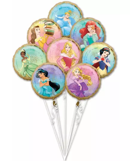 Kytice z 8 fóliových balónků Disney Princess