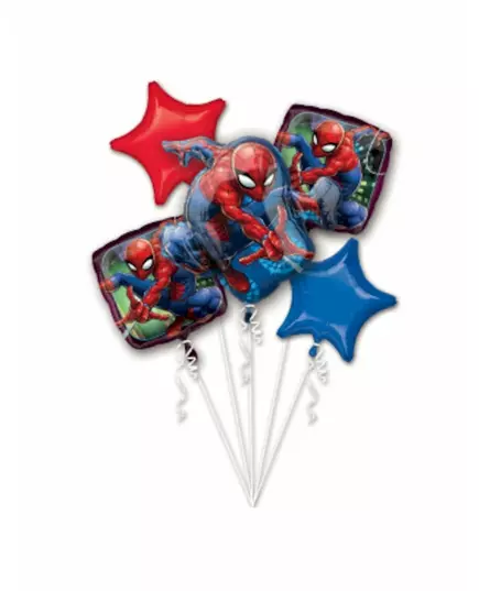 Kytice 5 fóliových balónků Spiderman