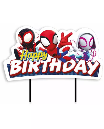 Dortový topper Happy Birthday Spidey and his Friends 17,5 cm