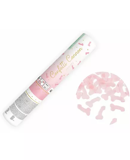 Růžový konfety kanón penis 20 cm