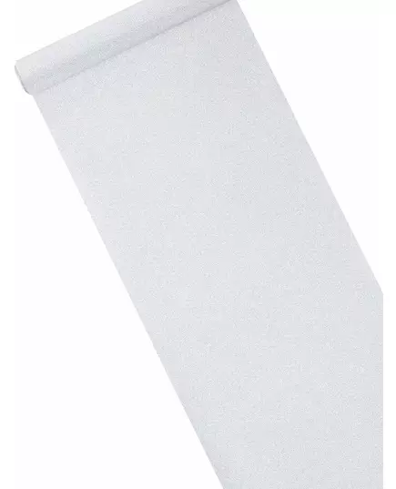 Stříbrný flitrovaný běhoun na stůl 28cm x 5m