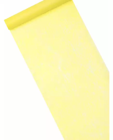 Jasně žlutý netkaný běhoun na stůl 29 cm × 10 m
