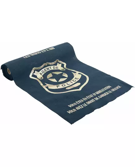 Běhoun na stůl policie navy/zlatá 28 cm x 5 m