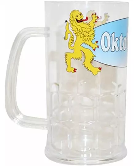 Průhledný pivní korbel