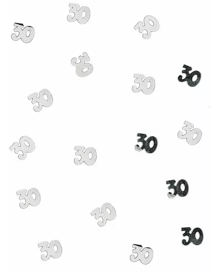 30 stříbrných dřevěných konfet na stůl 10 g