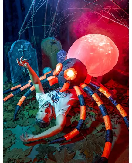 Obří nafukovací dekorace pavouk 180 x 120 cm