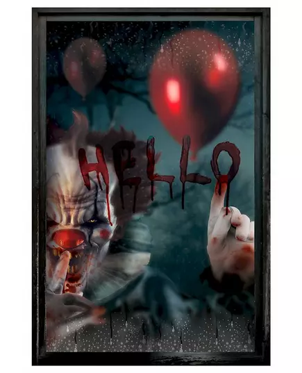 Dekorace okna Killer Clown 80 x 120 cm