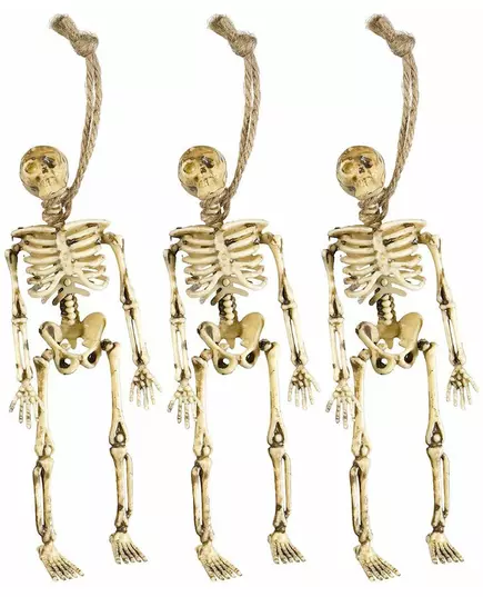 Závěsné halloweenské kostry 15 cm