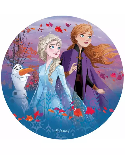 Jedlý oplatkový disk Frozen 2 Anna, Elsa a Olaf 20 cm
