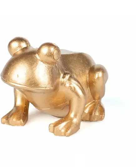 Zlatá pryskyřičná žába 10 cm
