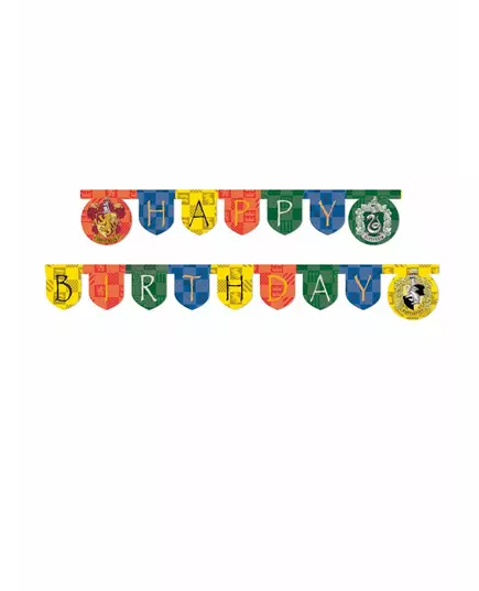 Kartonová girlanda Happy Birthday Harry Potter 2 m