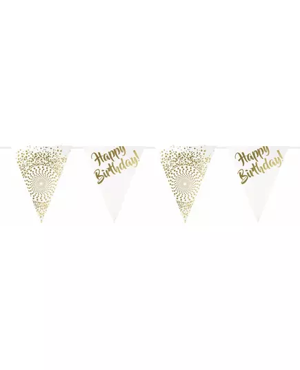 Luxusní zlatá praporková girlanda Happy Birthday 6 m