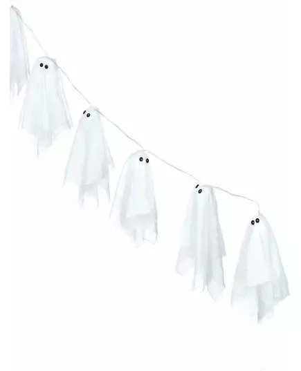 Svítící girlanda duchů Halloween 150 cm