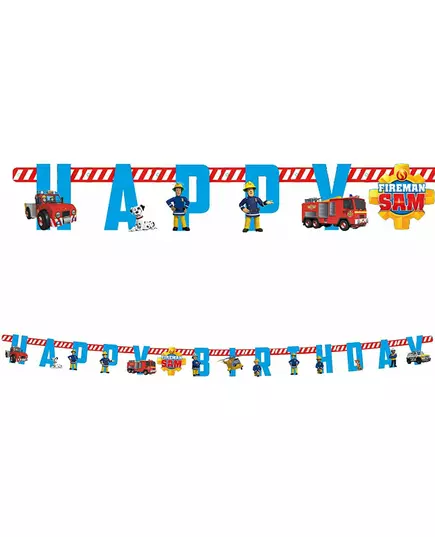 Fireman Sam papírová girlanda Happy Birthday 180 cm