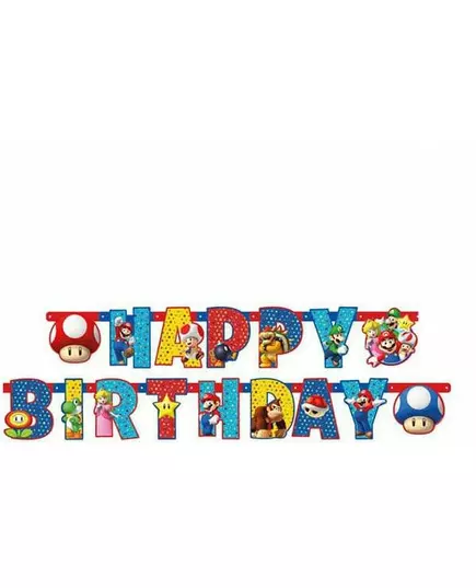 Girlanda Happy Birthday Super Mario 1,90 m