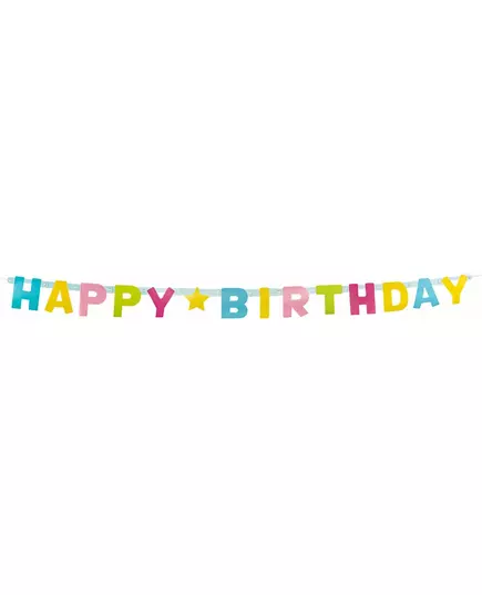 Girlanda z kartonových písmen Happy Birthday 150 cm