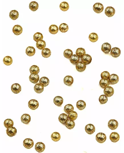 Mini zlaté třpytivé kuličky 8 mm 10 g