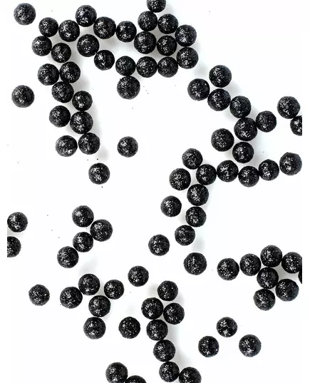 Mini černé třpytivé kuličky 8 mm 10 g