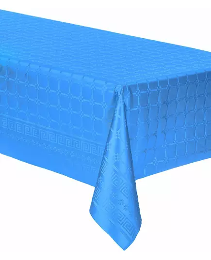 Modrý damaškový papírový ubrus v roli 6 m