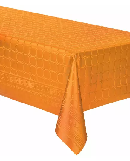 Oranžový damaškový papírový ubrus v roli 6 m