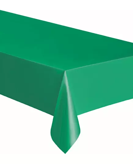 Obdélníkový smaragdově zelený plastový ubrus 137 x 274 cm