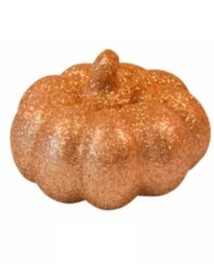 Malá oranžová třpytivá dýně 6,5 cm