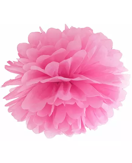 Fuchsiový papírový závěsný pompom 25cm