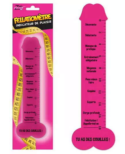 Humorné pravítko „fellatiometer“