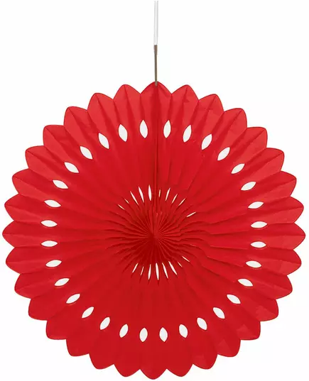 Červená závěsná rozeta 40 cm