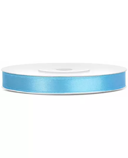Nebesky modrá saténová stuha 0.6 cm x 25 m