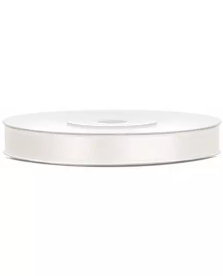 Krémová saténová stuha 0.6 cm x 25 m