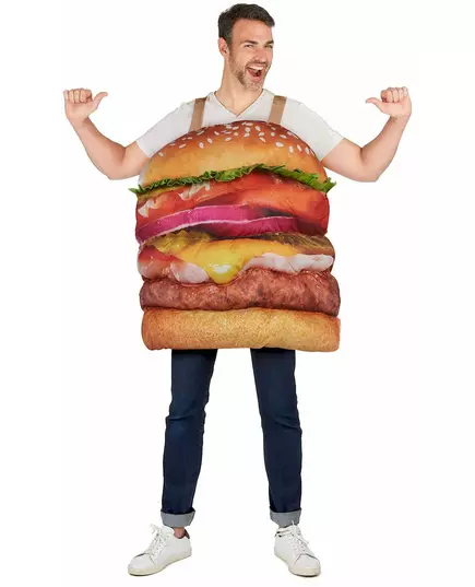 Realistický kostým hamburgeru pro dospělé